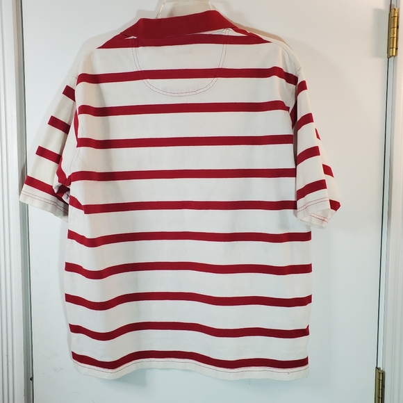 Enyce Men's pull over white with red stripes and collar - Picture 3 of 16